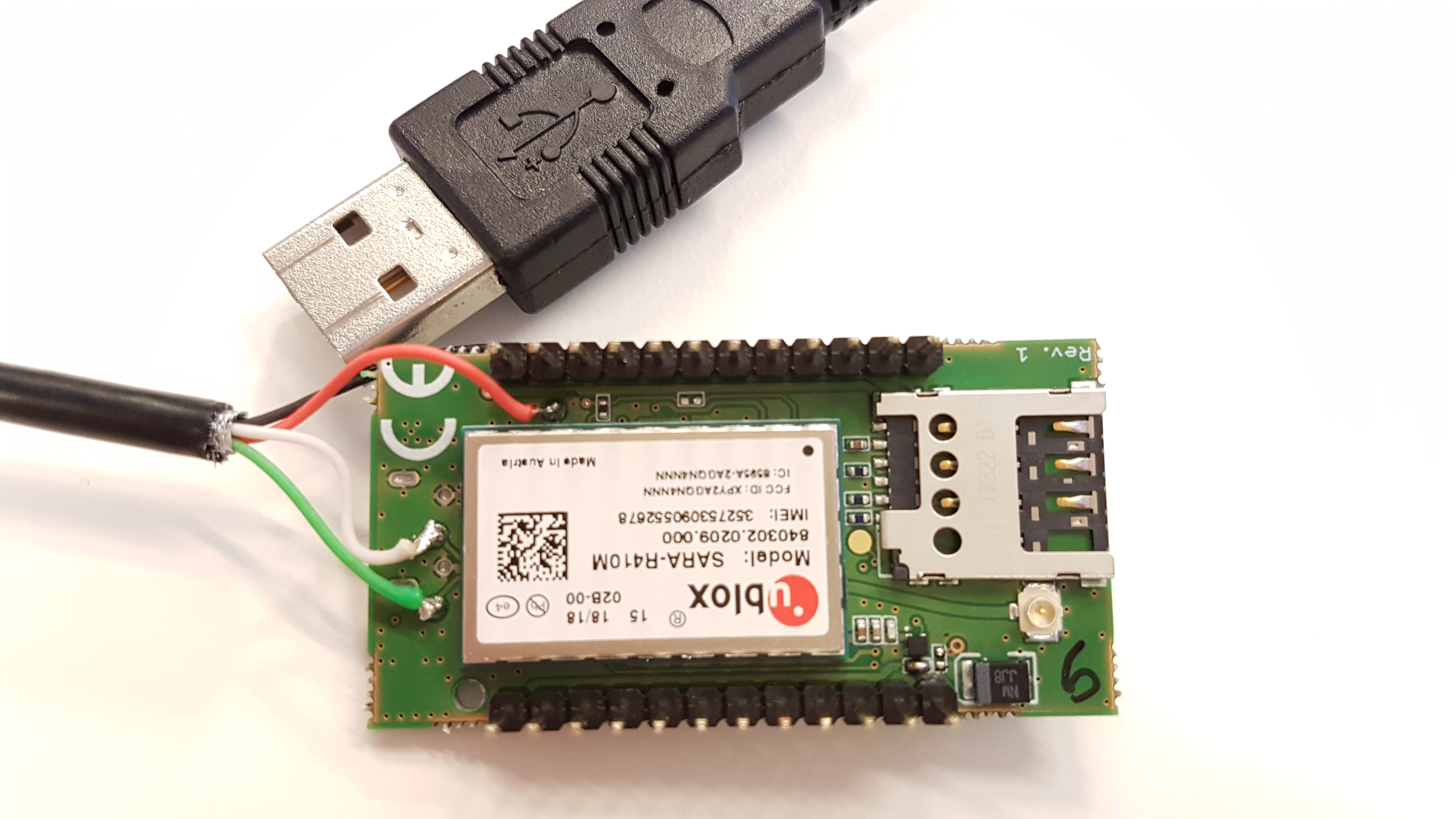 soldered usb cable